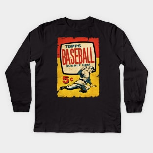 VINTAGE BASEBALL - TOPPS CARDS 5C Kids Long Sleeve T-Shirt